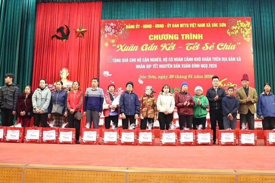 Xã Sóc Sơn chăm lo Tết cho người dân: Lan tỏa tinh thần “Xuân gắn kết, Tết sẻ chia”