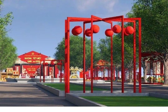 Không gian Tết Việt 2026 chuẩn bị diễn ra tại Công viên Thống Nhất