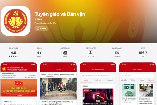 Ứng dụng thông tin Tuyên giáo và Dân vận: Kênh thông tin về chủ trương, chính sách của Đảng