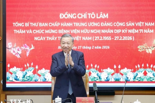 Phát biểu của Tổng Bí thư Tô Lâm tại Bệnh viện Hữu Nghị nhân kỷ niệm 71 năm Ngày Thầy thuốc Việt Nam