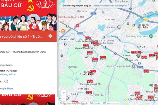 Xã Đại Thanh ra mắt bản đồ số 31 khu vực bầu cử, hỗ trợ cử tri tra cứu nhanh chóng