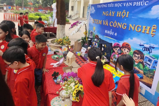 Rộn ràng ngày hội STEM tại Trường Tiểu học Vạn Phúc