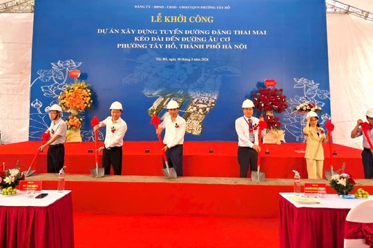 Khởi công Dự án xây dựng tuyến đường Đặng Thai Mai kéo dài đến đường Âu Cơ
