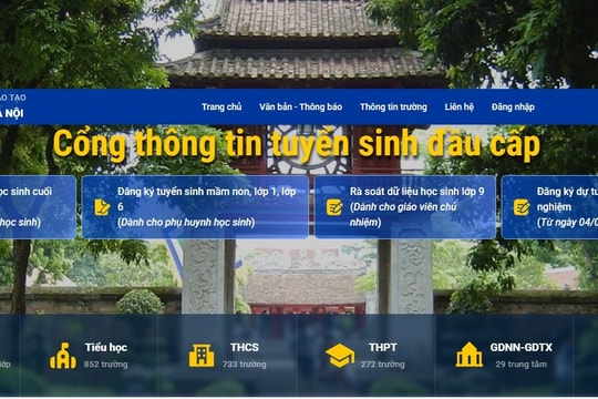 Ngày 4/4, học sinh Hà Nội thử nghiệm đăng ký thi lớp 10 trực tuyến