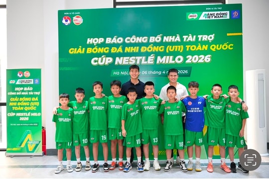 Giải bóng đá Nhi đồng toàn quốc 2026, lan tỏa tinh thần thể thao học đường