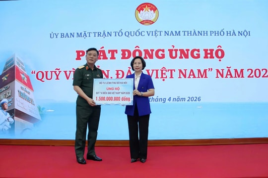 Ủy ban MTTQ Việt Nam thành phố Hà Nội phát động ủng hộ Quỹ "Vì biển, đảo Việt Nam" năm 2026