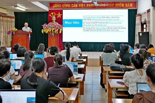 Phường Sơn Tây nâng cao năng lực, kỹ năng ứng dụng Al cho giáo viên mầm non