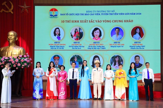 Phường Tây Hồ: Sôi nổi Hội thi Báo cáo viên, tuyên truyền viên giỏi năm 2026