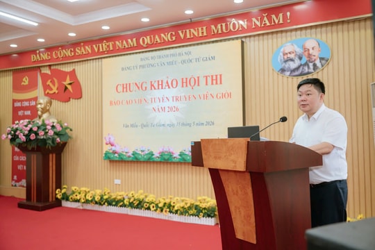 Chung khảo Hội thi Báo cáo viên, Tuyên truyền viên giỏi phường Văn Miếu - Quốc Tử Giám