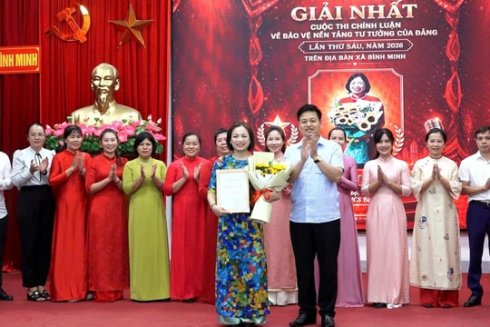 Xã Bình Minh tổng kết, trao thưởng cuộc thi chính luận bảo vệ nền tảng tư tưởng của Đảng năm 2026