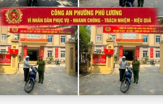 Công an phường Phú Lương nhanh chóng tìm lại xe máy bị mất, trao trả cho người dân