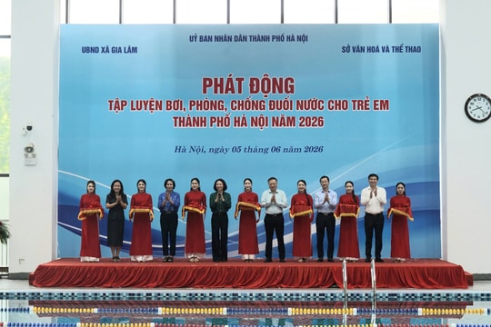 Hà Nội đẩy mạnh hoạt động luyện bơi, phòng, chống đuối nước cho trẻ em