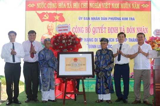 Công bố xếp hạng đình Liễu Cốc Thượng là Di tích cấp TP Huế