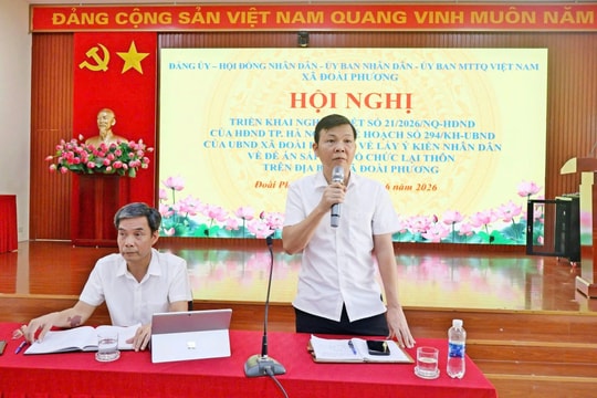 Xã Đoài Phương: Thực hiện đúng quy định, khách quan việc lấy ý kiến Nhân dân đề án sắp xếp, tổ chức lại thôn