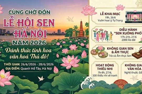 Lễ hội Sen Hà Nội năm 2026: Tôn vinh vẻ đẹp văn hóa Việt và lan tỏa thúc đẩy du lịch Thủ đô