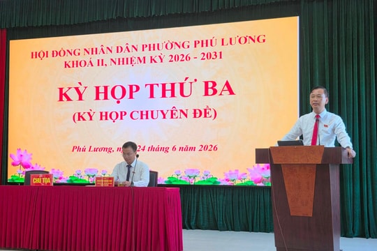 HĐND phường Phú Lương khóa II tổ chức kỳ họp chuyên đề về thành lập, sắp xếp, tổ chức lại các tổ dân phố
