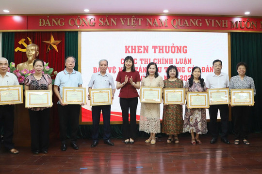 Phường Hoàn Kiếm trao giải cuộc thi chính luận về bảo vệ nền tảng tư tưởng của đảng lần thứ sáu, năm 2026