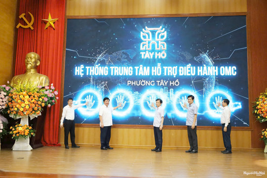 Tây Hồ ra mắt Trung tâm điều hành số, hiện thực hóa Nghị quyết 57