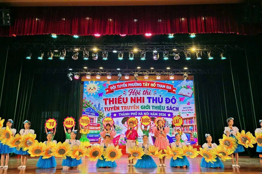 Thiếu nhi phường Tây Hồ giành Giải Nhì Hội thi tuyên truyền, giới thiệu sách thành phố Hà Nội