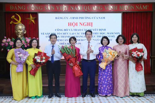 Phường Cửa Nam hoàn tất sắp xếp, tổ chức lại mạng lưới trường công lập