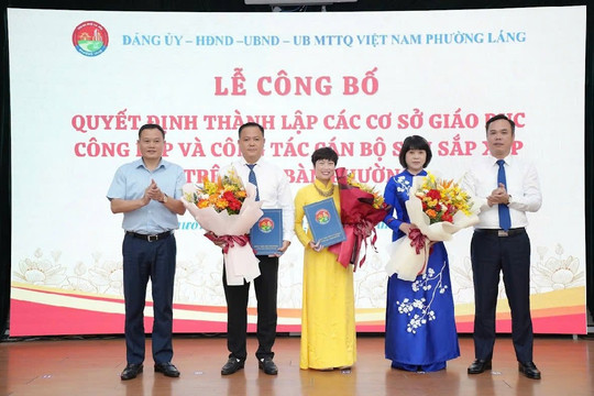 Phường Láng thành lập trường liên cấp sau sắp xếp, tổ chức lại các cơ sở giáo dục