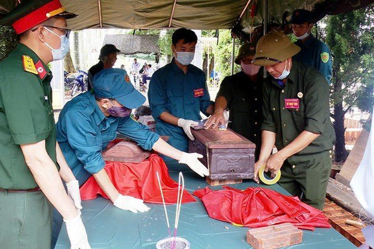 Xã Ứng Hòa triển khai lấy mẫu hài cốt liệt sĩ chưa xác định danh tính