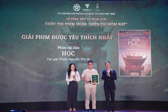 13 tác phẩm xuất sắc được trao giải tại cuộc thi phim ngắn “Hiền tài hôm nay”