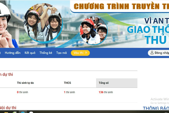 Hướng dẫn tham gia Cuộc thi trắc nghiệm trên Internet “Vì An toàn giao thông Thủ đô”