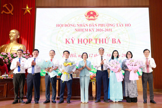 Kỳ họp thứ 3, HĐND phường Tây Hồ thông qua nhiều nội dung quan trọng về bộ máy và đầu tư công