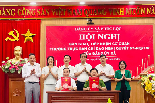 Xã Phúc Lộc kiện toàn Ban Chỉ đạo 57, đáp ứng yêu cầu chuyển đổi số