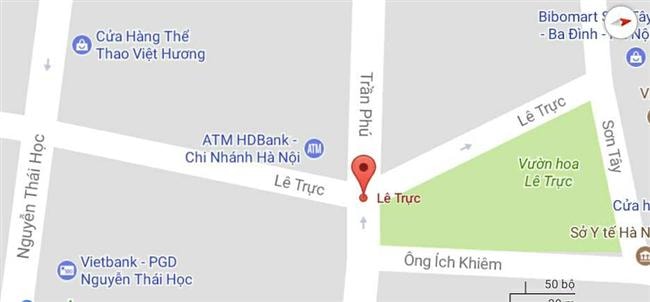 Phố Lê Trực, quận Ba Đình, Hà Nội.