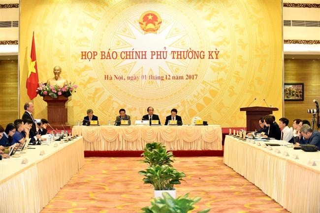 Nội dung Họp báo Chính phủ thường kỳ tháng 11/2017