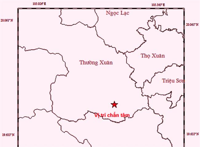 Xảy ra động đất 3 độ Richter tại huyện miền núi tỉnh Thanh Hóa