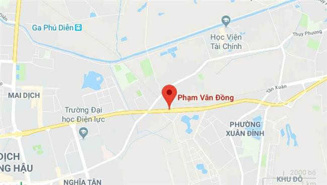 Đường Phạm Văn Đồng, thuộc Quận Bắc Từ Liêm và quận Cầu Giấy, Hà Nội