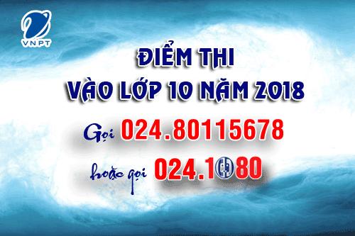 Tra cứu điểm thi vào lớp 10 qua Tổng đài 1080 Hà Nội