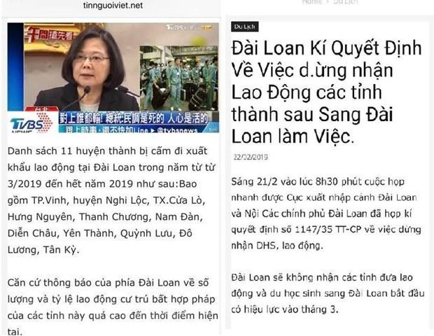 Bác bỏ thông tin Đài Loan dừng tiếp nhận lao động Việt Nam từ tháng 3