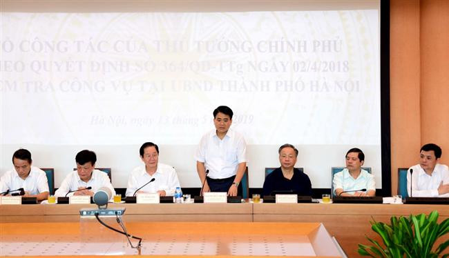Tổ công tác của Thủ tướng Chính phủ kiểm tra công vụ tại UBND thành phố Hà Nội