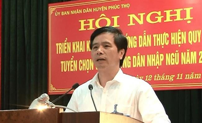 Hà Nội: Bí thư Huyện ủy Phúc Thọ bị cách tất cả chức vụ trong đảng