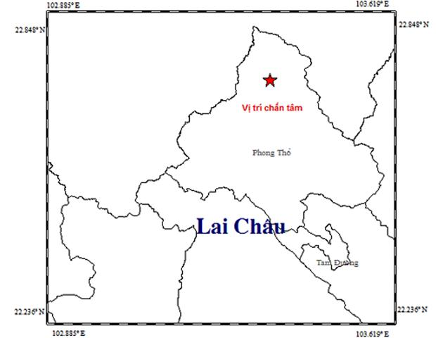 Xảy ra động đất 3,8 độ richter tại Lai Châu