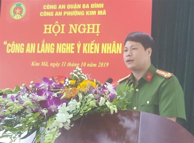 Công an phường Kim Mã tổ chức Hội nghị “Công an lắng nghe ý kiến nhân dân”