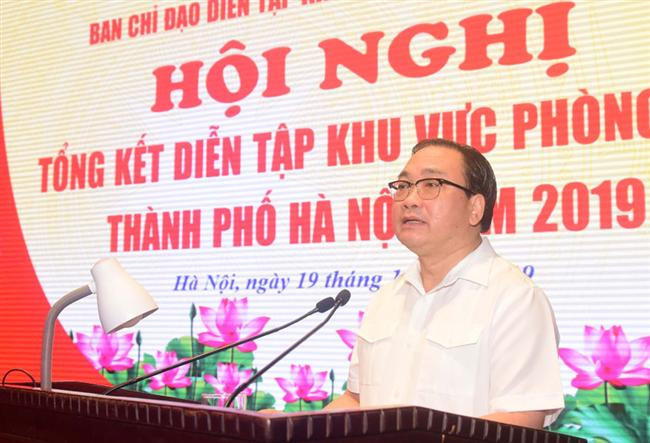 Thành phố Hà Nội hoàn thành xuất sắc nhiệm vụ diễn tập khu vực phòng thủ năm 2019