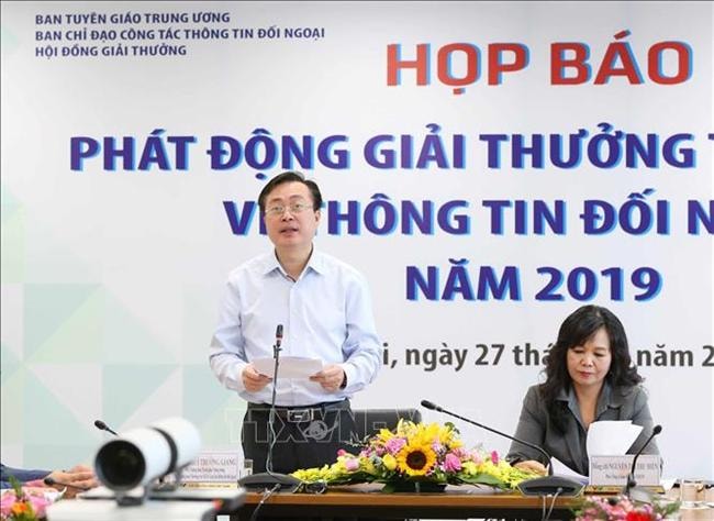 Phát động Giải thưởng toàn quốc về thông tin đối ngoại năm 2019