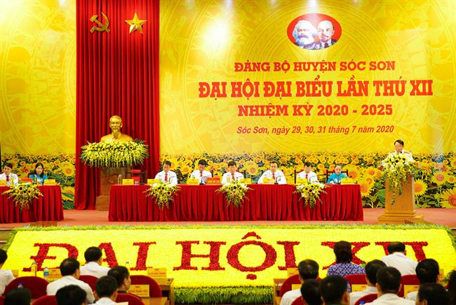 Đại hội đại biểu Đảng bộ huyện Sóc Sơn lần thứ XII, nhiệm kỳ 2020-2025 thành công tốt đẹp