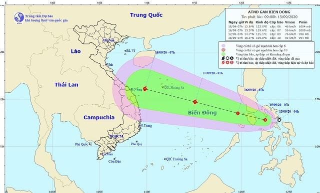 Áp thấp nhiệt đới vào Biển Đông, nguy cơ thành bão giật cấp 11