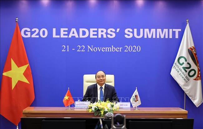 Thủ tướng Nguyễn Xuân Phúc nêu vấn đề hợp tác về vắc xin Covid-19 tại hội nghị G20