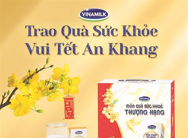 Sữa tươi chứa tổ yến Vinamilk phiên bản Tết Tân Sửu - Trao quà sức khỏe, vui tết an khang