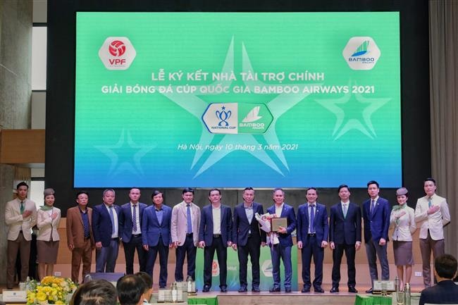 Bamboo Airways tài trợ chính Giải Cúp Quốc gia Bamboo Airways 2021 năm thứ 3 liên tiếp