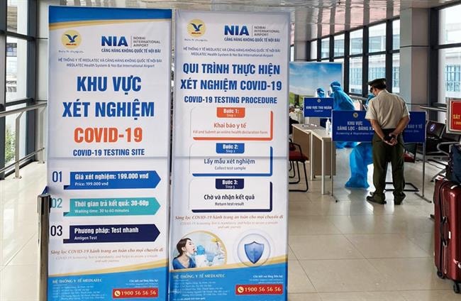 Tạm dừng dịch vụ test nhanh SARS-CoV-2 cho hành khách tại sân bay Nội Bài