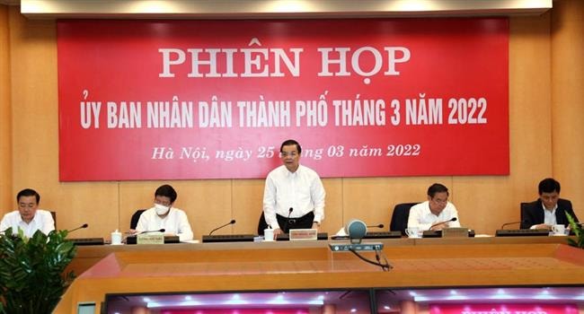 UBND TP Hà Nội xem xét các nội dung trình kỳ họp của HĐND TP