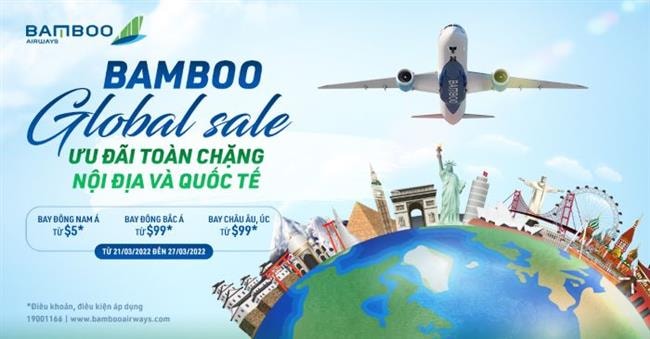 Bamboo Airways tưng bừng ưu đãi mở cửa bầu trời, bay quốc tế chỉ từ 5 USD